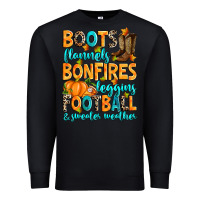Black Boots flannels bonfires leggins American Football Premium Sweatshirt - RanaPortraitStore