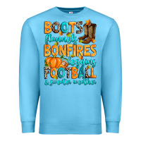 Ocean Blue Boots flannels bonfires leggins American Football Premium Sweatshirt - RanaPortraitStore