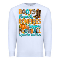 White Boots flannels bonfires leggins American Football Premium Sweatshirt - RanaPortraitStore
