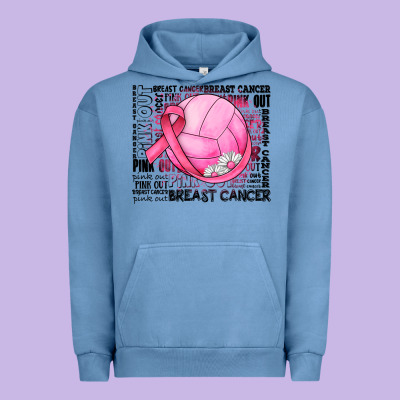 Breast Cancer Volleyball Urban Hoodie Designed By Jahusdesignshop
