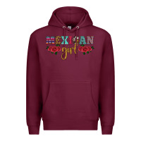 Burgundy mexican girl Premium Hoodie - HRA Design Shop