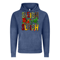Vintage Denim sleigh girl sleigh Vintage Hoodie - AdoDesignShop
