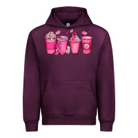 Mauve Wine breast cancer coffee cups Urban Hoodie - JahusDesignShop