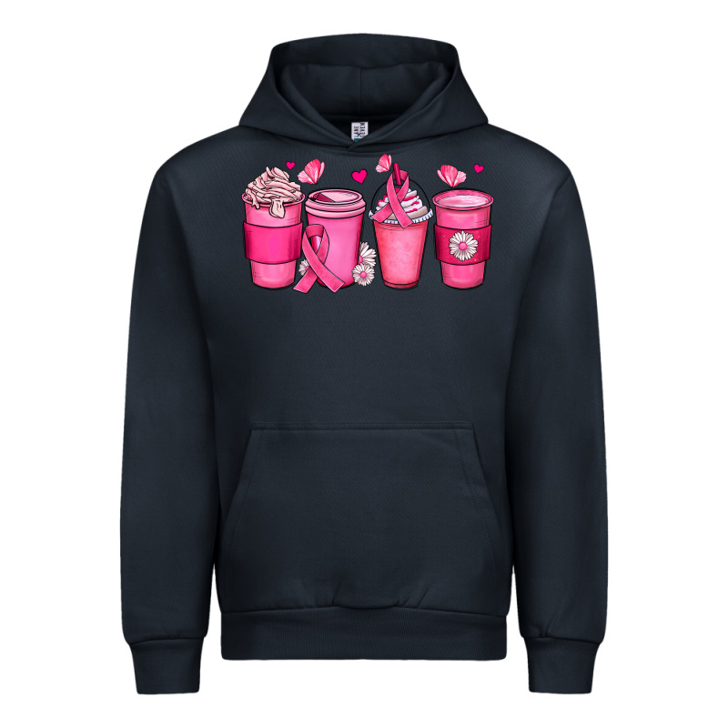 Breast Cancer Coffee Cups Urban Hoodie by JahusDesignShop | Teevron