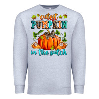 Heather Grey Cutest pumpkin in the patch Premium Sweatshirt - RanaPortraitStore