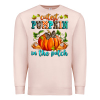 Pale Pink Cutest pumpkin in the patch Premium Sweatshirt - RanaPortraitStore