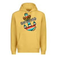 Antique Gold anchored Premium Hoodie - CowhideDigitalArt