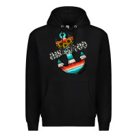 Black anchored Premium Hoodie - CowhideDigitalArt