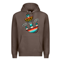 Coffee anchored Premium Hoodie - CowhideDigitalArt