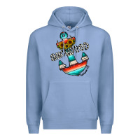 Colony Blue anchored Premium Hoodie - CowhideDigitalArt