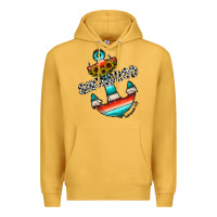 Mustard anchored Premium Hoodie - CowhideDigitalArt