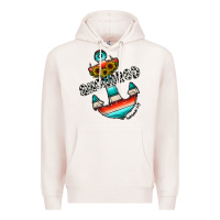 Pale Pink anchored Premium Hoodie - CowhideDigitalArt
