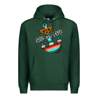 Sports Green anchored Premium Hoodie - CowhideDigitalArt