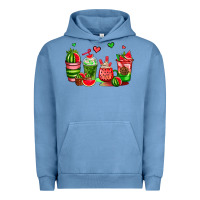 Pigment Pebble Blue watermelon coffee cups Urban Hoodie - AdoDesignShop