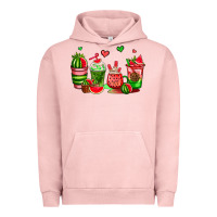 Pigment Salmon watermelon coffee cups Urban Hoodie - AdoDesignShop