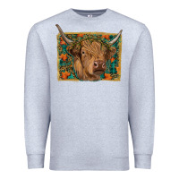 Heather Grey Fall Cow Premium Sweatshirt - RanaPortraitStore