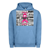 Pigment Pebble Blue breast cancer nobody fights alone Urban Hoodie - JahusDesignShop