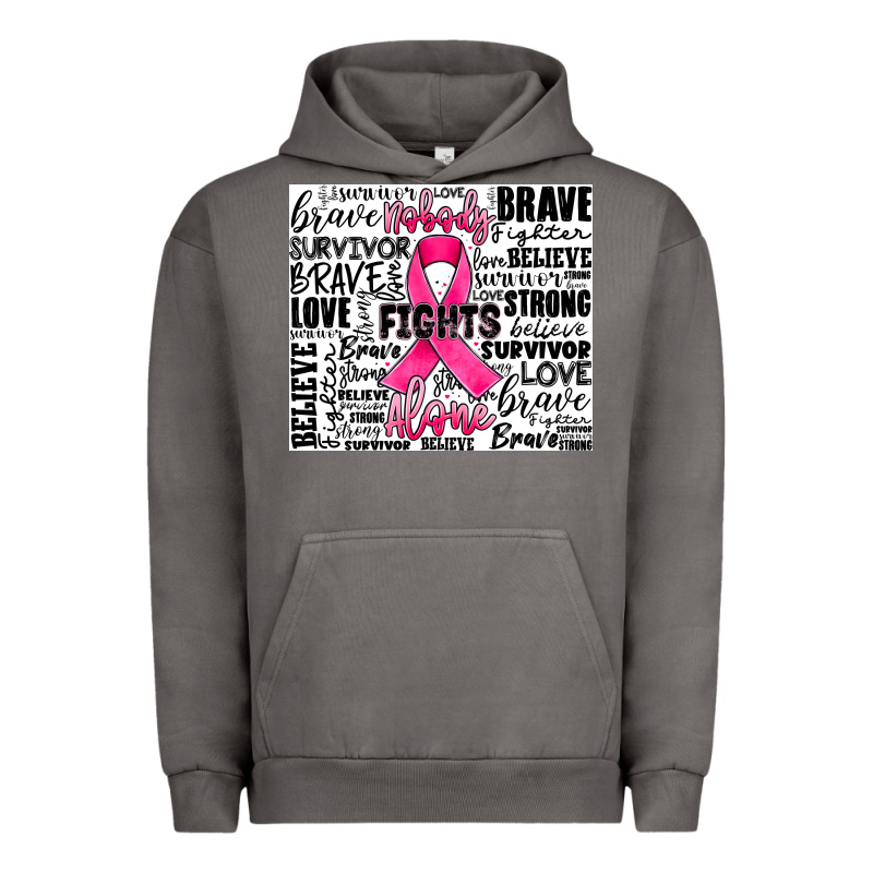 Breast Cancer Nobody Fights Alone Urban Hoodie by JahusDesignShop | Teevron