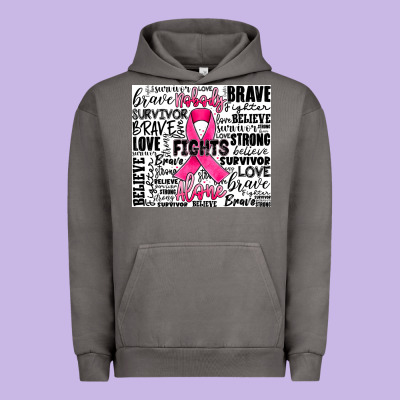 Breast Cancer Nobody Fights Alone Urban Hoodie Designed By Jahusdesignshop