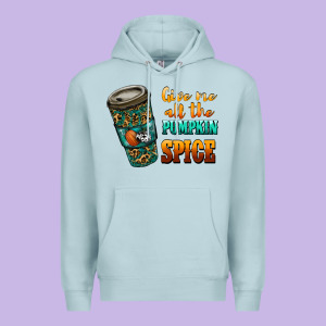 Watercolor Give Me All The Pumpkin Spice Premium Hoodie Designed By Ranaportraitstore