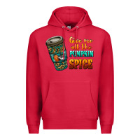 Cardinal watercolor give me all the pumpkin spice Premium Hoodie - RanaPortraitStore