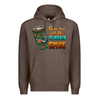 Coffee watercolor give me all the pumpkin spice Premium Hoodie - RanaPortraitStore