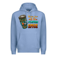 Colony Blue watercolor give me all the pumpkin spice Premium Hoodie - RanaPortraitStore