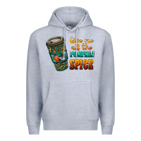 Heather Grey watercolor give me all the pumpkin spice Premium Hoodie - RanaPortraitStore