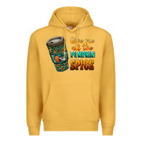 Mustard watercolor give me all the pumpkin spice Premium Hoodie - RanaPortraitStore