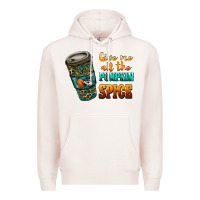 Pale Pink watercolor give me all the pumpkin spice Premium Hoodie - RanaPortraitStore