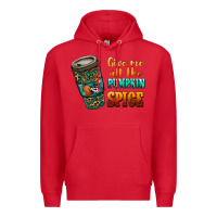 Red watercolor give me all the pumpkin spice Premium Hoodie - RanaPortraitStore