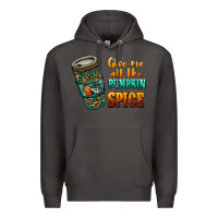 Smoke watercolor give me all the pumpkin spice Premium Hoodie - RanaPortraitStore