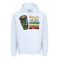 White watercolor give me all the pumpkin spice Premium Hoodie - RanaPortraitStore