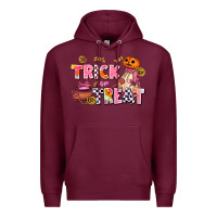 Burgundy trıck or treat Premium Hoodie - AdoDesignShop