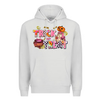 Dove Grey trıck or treat Premium Hoodie - AdoDesignShop