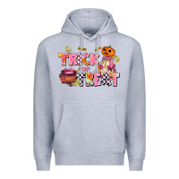 Heather Grey trıck or treat Premium Hoodie - AdoDesignShop