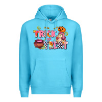 Ocean Blue trıck or treat Premium Hoodie - AdoDesignShop