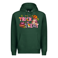 Sports Green trıck or treat Premium Hoodie - AdoDesignShop