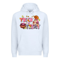White trıck or treat Premium Hoodie - AdoDesignShop