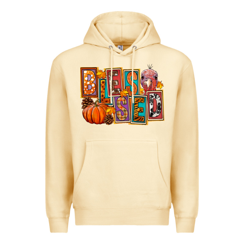 Blessed Thanksgiving Premium Hoodie by FaDigitalArtStudio | Teevron