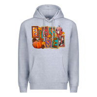Heather Grey blessed thanksgiving Premium Hoodie - FaDigitalArtStudio