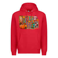 Red blessed thanksgiving Premium Hoodie - FaDigitalArtStudio
