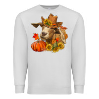 Dove Grey Fall Goat Premium Sweatshirt - RanaPortraitStore