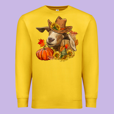 Premium Sweatshirt Fall Goat