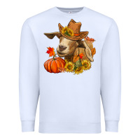 White Fall Goat Premium Sweatshirt - RanaPortraitStore