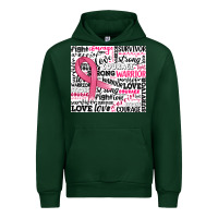 Forest Green breast cancer ribbon Urban Hoodie - JahusDesignShop