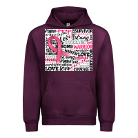 Mauve Wine breast cancer ribbon Urban Hoodie - JahusDesignShop