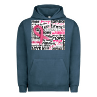 Pigment Midnight Navy breast cancer ribbon Urban Hoodie - JahusDesignShop