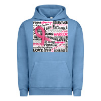 Pigment Pebble Blue breast cancer ribbon Urban Hoodie - JahusDesignShop
