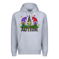 Heather Grey autism Gnome Premium Hoodie - CowhideDigitalArt